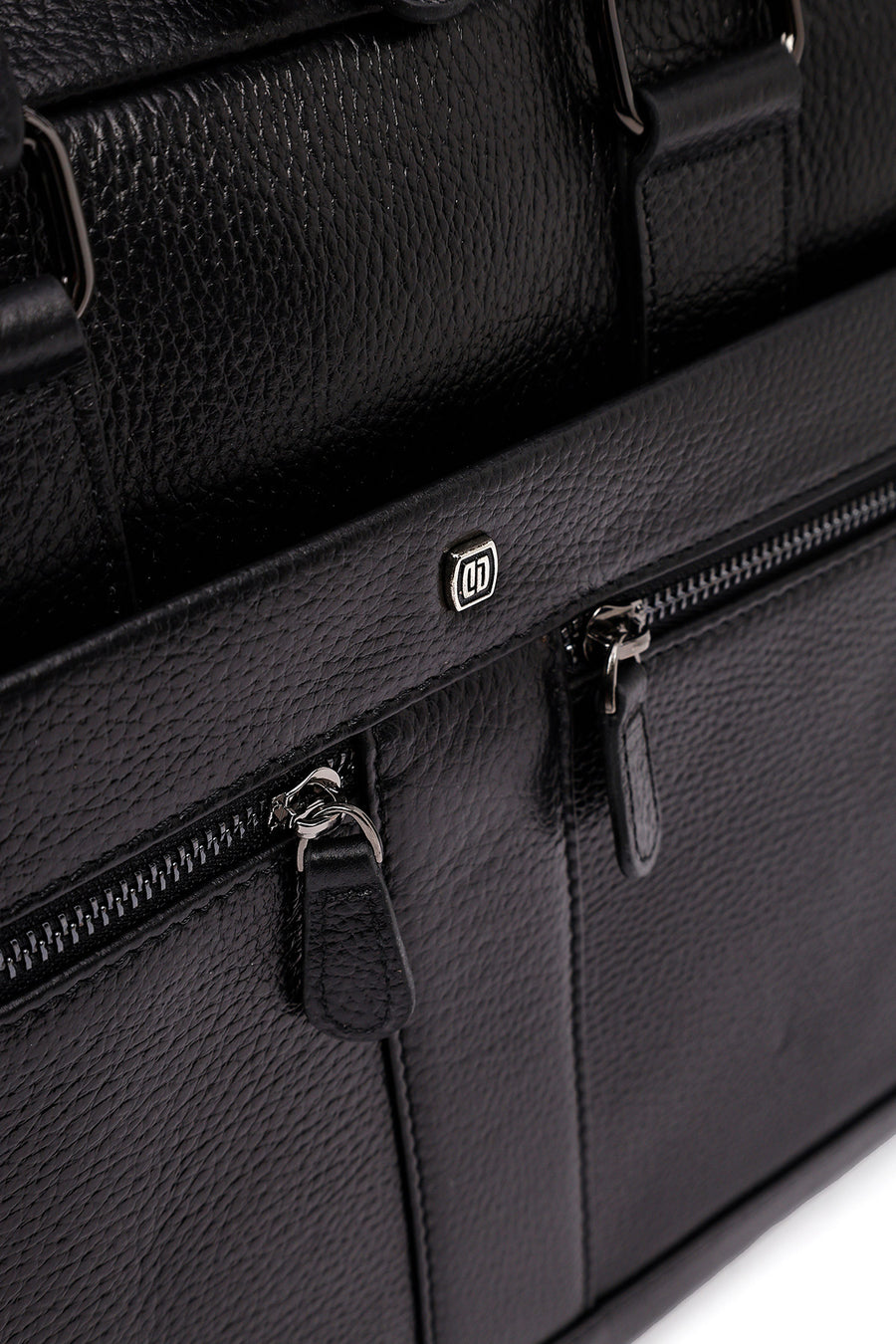 Men's Black Leather Laptop Bag
