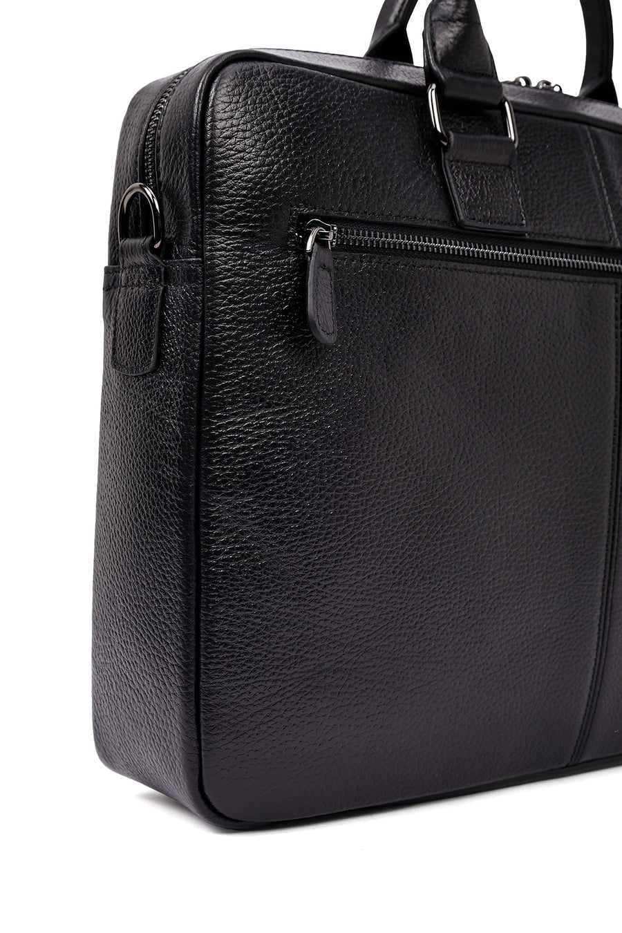 Men's Black Leather Laptop Bag