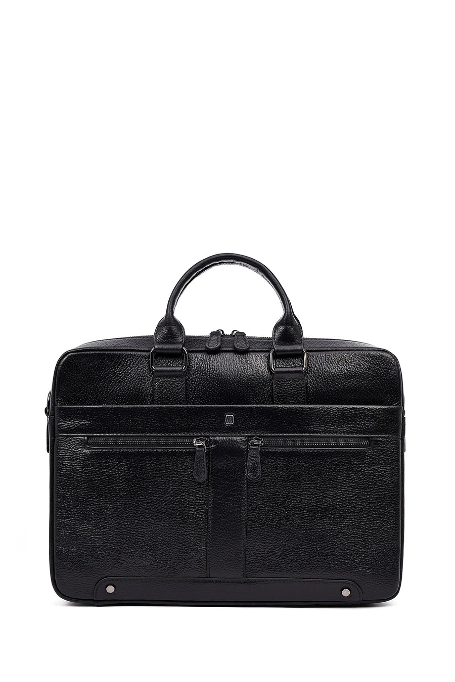 Men's Black Leather Laptop Bag