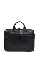 Men's Black Leather Laptop Bag | Derimod