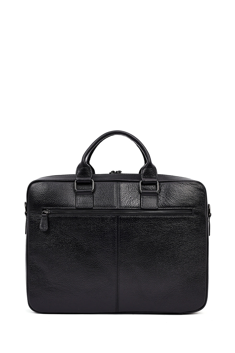 Men's Black Leather Laptop Bag