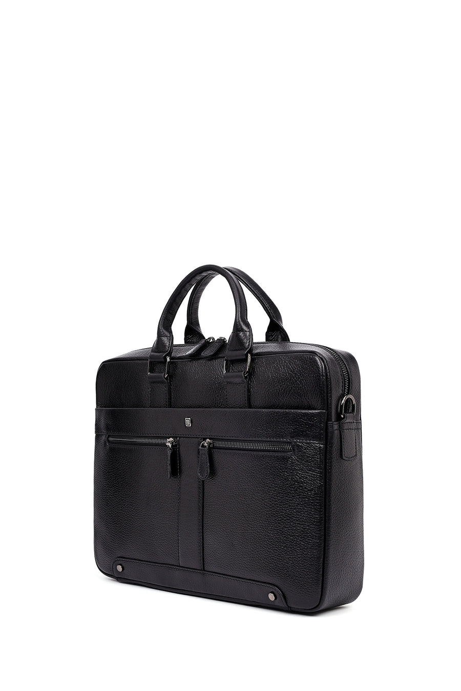 Men's Black Leather Laptop Bag