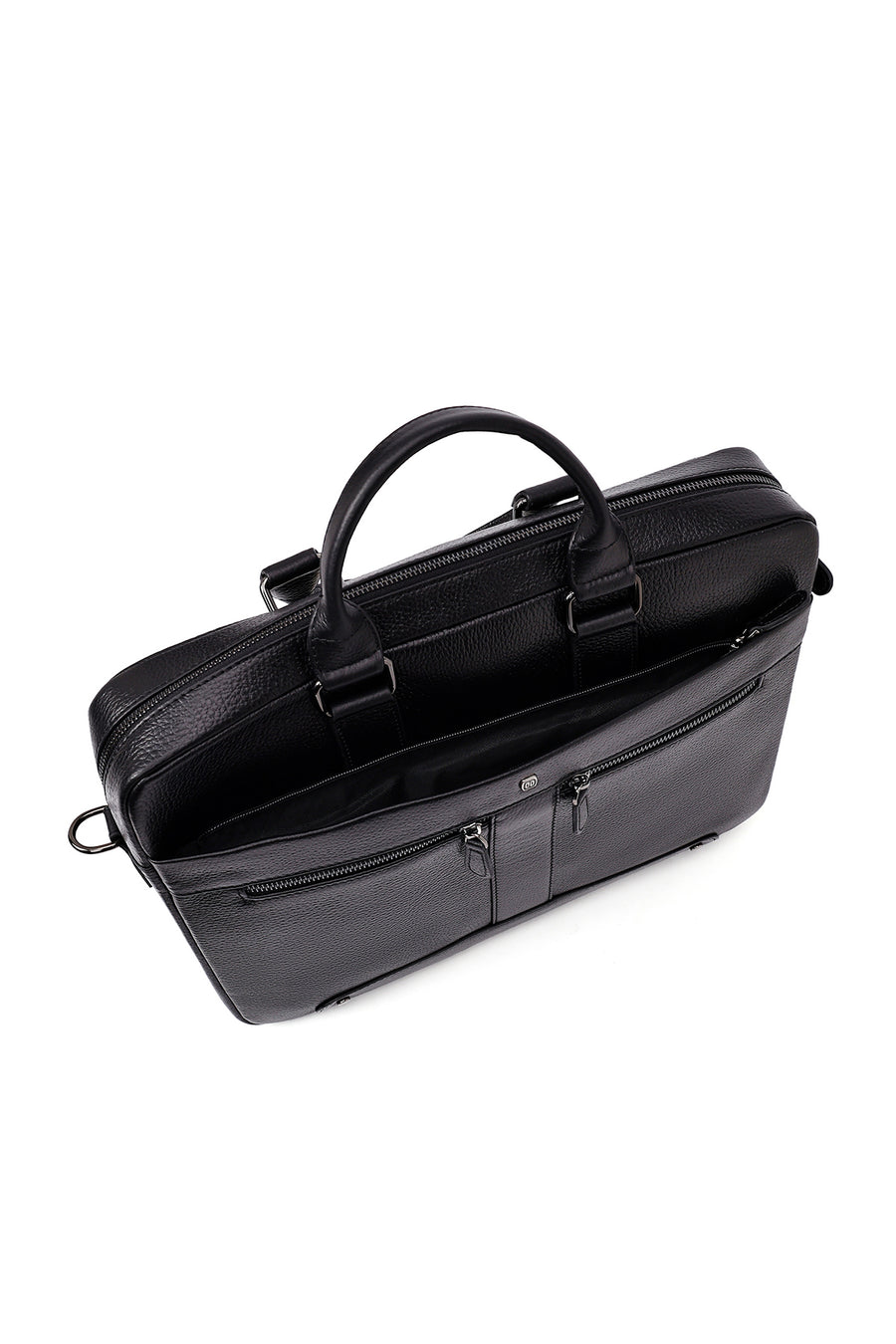 Men's Black Leather Laptop Bag