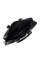 Men's Black Leather Laptop Bag | Derimod