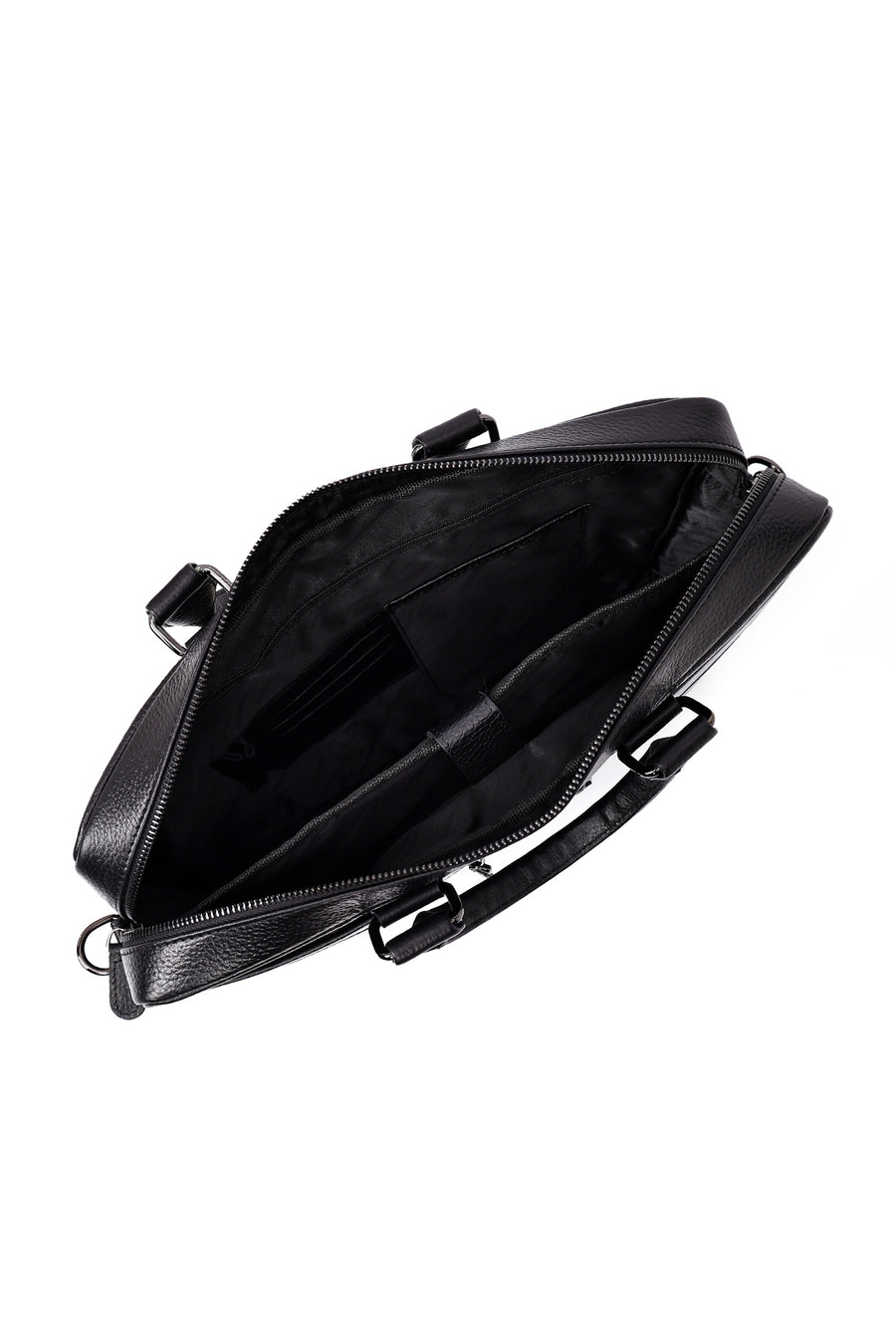 Men's Black Leather Laptop Bag