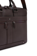 Men's Brown Leather Laptop Bag | Derimod