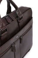 Men's Brown Leather Laptop Bag | Derimod