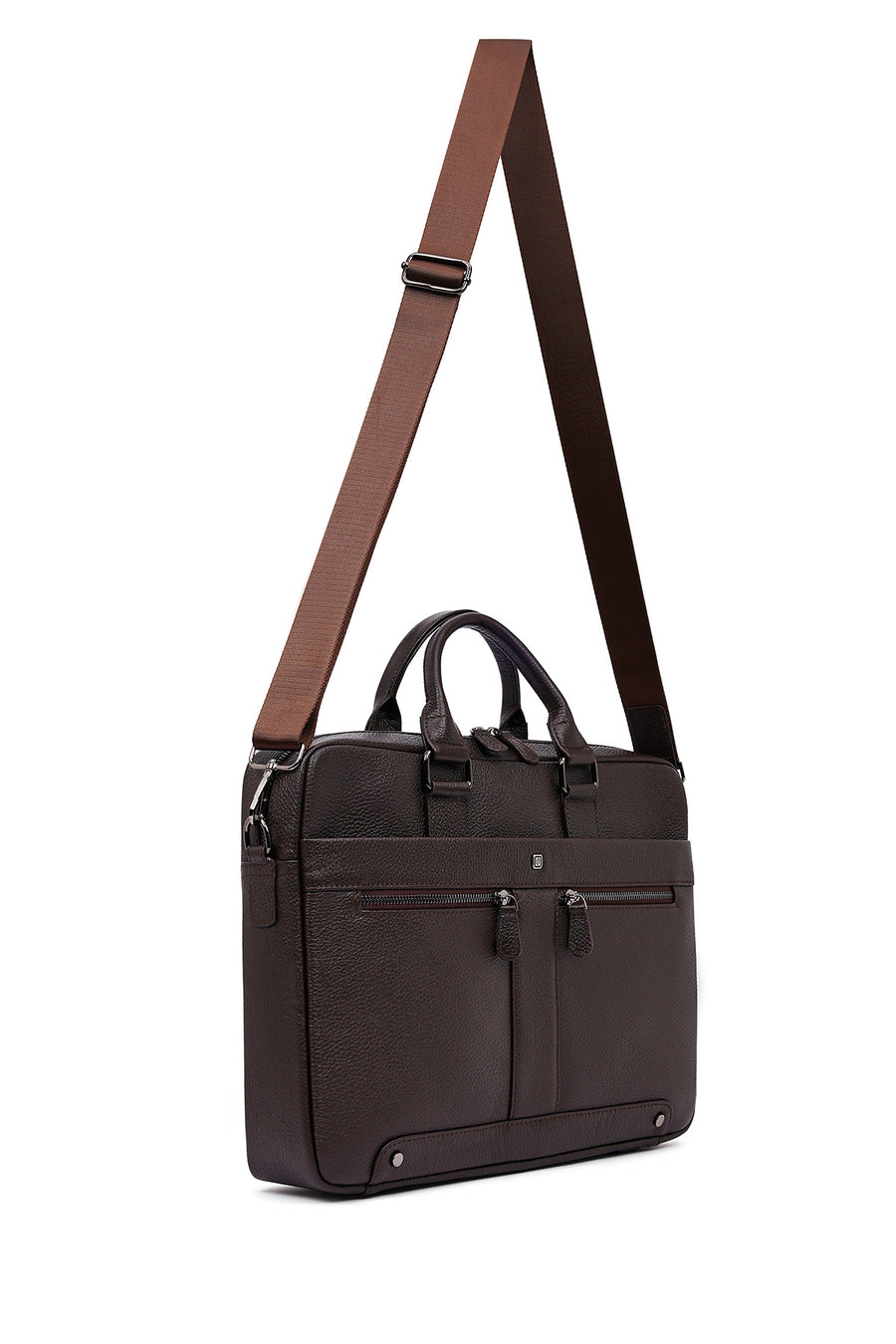 Men's Brown Leather Laptop Bag