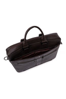 Men's Brown Leather Laptop Bag | Derimod
