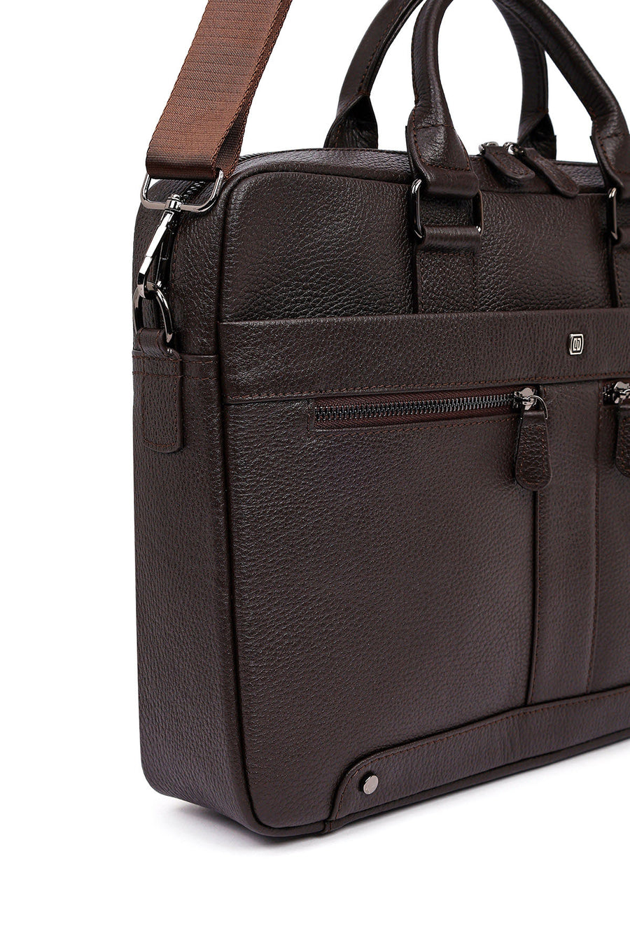 Men's Brown Leather Laptop Bag