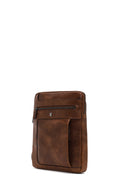 Men's Brown Long Strap Leather Shoulder Bag | Derimod