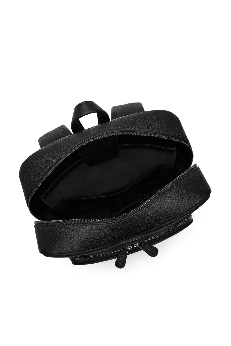 Men's Black Leather Backpack