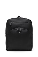 Men's Black Leather Backpack | Derimod