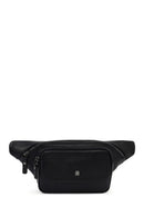 Men's Black Leather Mini Waist Bag | Derimod