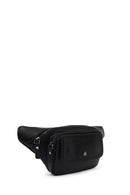 Men's Black Leather Mini Waist Bag | Derimod