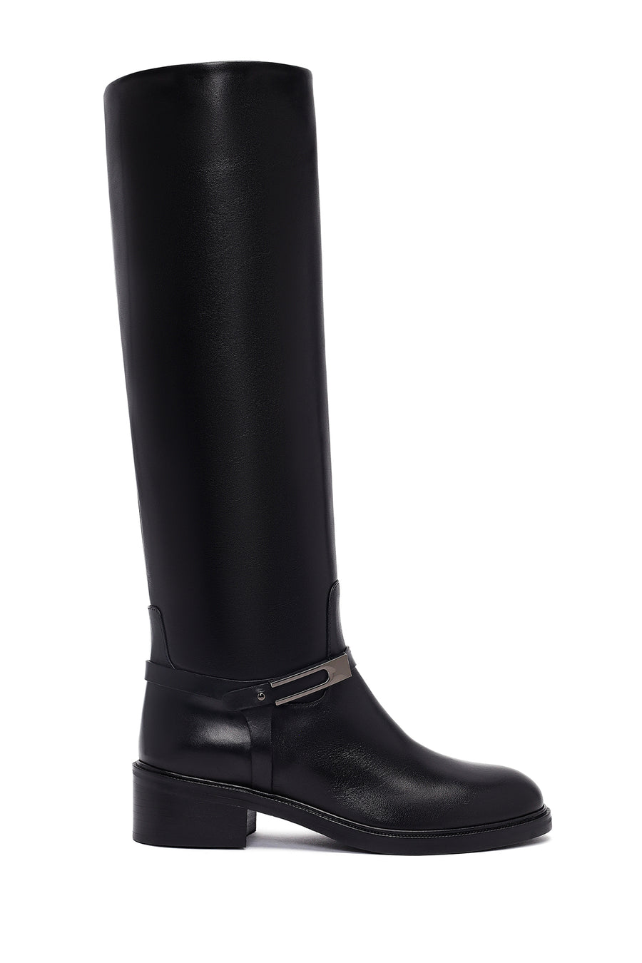 Women's Black Buckled Leather Boot 25WFD101518 | Derimod