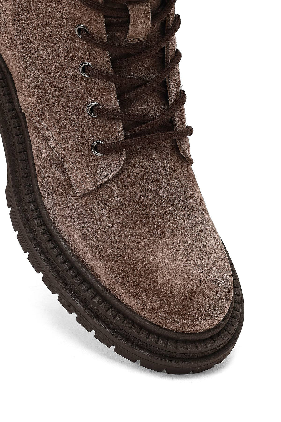 Women's Mink Zippered Suede Leather Boot