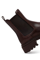 Women's Brown Thick-Soled Leather Chelsea Boot | Derimod