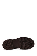 Women's Brown Thick-Soled Leather Chelsea Boot | Derimod