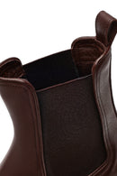 Women's Brown Thick-Soled Leather Chelsea Boot | Derimod