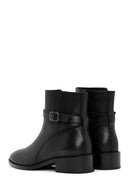 Woman Black Zippered Leather Boat | Derimod
