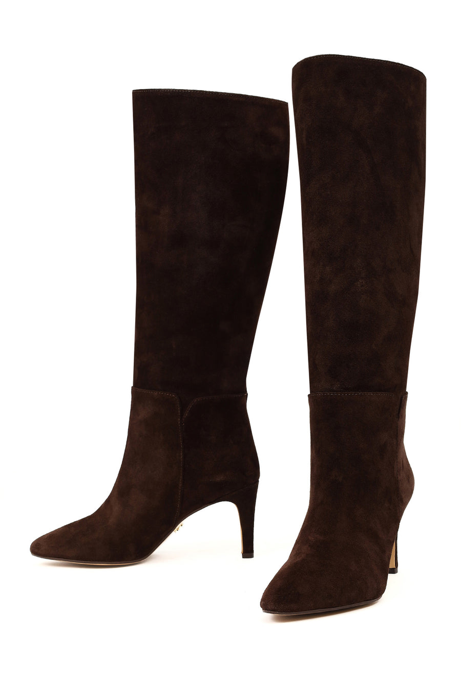 Women's Brown Thin Heeled Suede Leather Boot