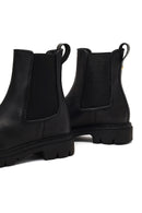 Women's Black Leather Chelsea Boot | Derimod