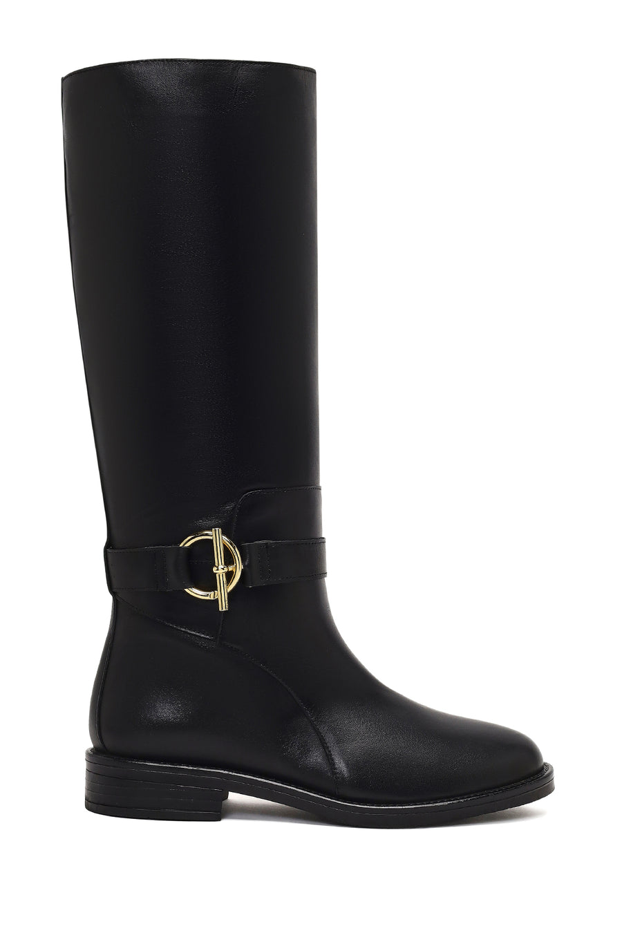 Women's Black Buckle Detailed Leather Boot 25WFD163418 | Derimod