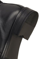 Women's Black Buckle Detailed Leather Boot | Derimod