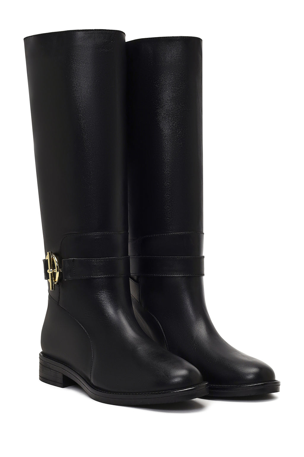 Kadın Siyah Toka Detaylı Deri Çizme