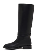 Women's Black Buckle Detailed Leather Boot | Derimod