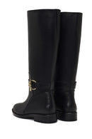 Women's Black Buckle Detailed Leather Boot | Derimod