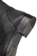 Women's Black Lace-Up Zipper Leather Boot | Derimod