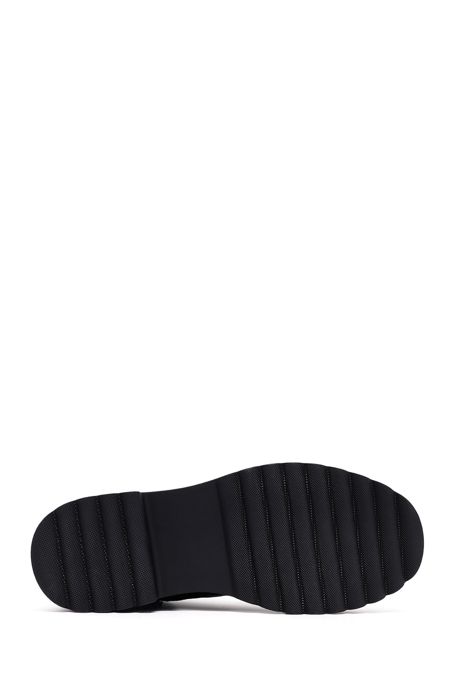 Woman Black Zippered Leather Postal Boots