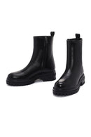 Woman Black Zippered Leather Boat | Derimod
