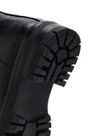 Woman Black Zippered Leather Boat | Derimod