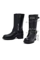 Woman Black Zippered Low Heeled Shoes Leather Boat | Derimod