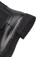 Women's Black Leather Chelsea Boot | Derimod
