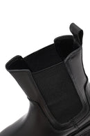 Women's Black Leather Chelsea Boot | Derimod
