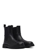 Women's Black Leather Chelsea Boot | Derimod