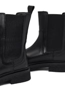 Women's Black Leather Chelsea Boot | Derimod