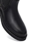 Women's Black Leather Chelsea Boot | Derimod