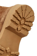Women's Tan Chunky Sole Suede Leather Boots | Derimod