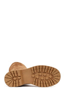 Women's Tan Chunky Sole Suede Leather Boots | Derimod