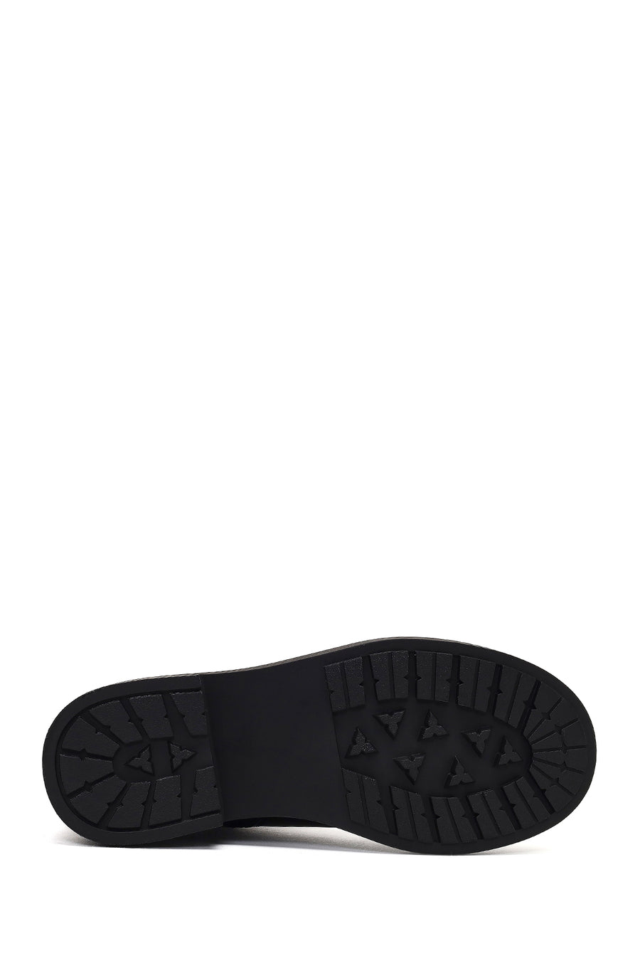 Kadın Siyah Fermuarlı Deri Bot