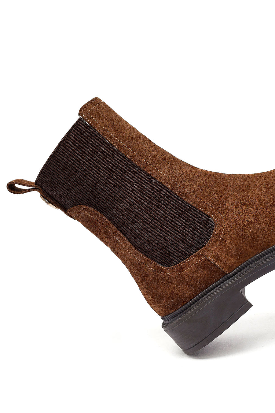 Women's Tan Suede Leather Chelsea Boot