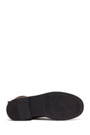 Women's Tan Suede Leather Chelsea Boot | Derimod