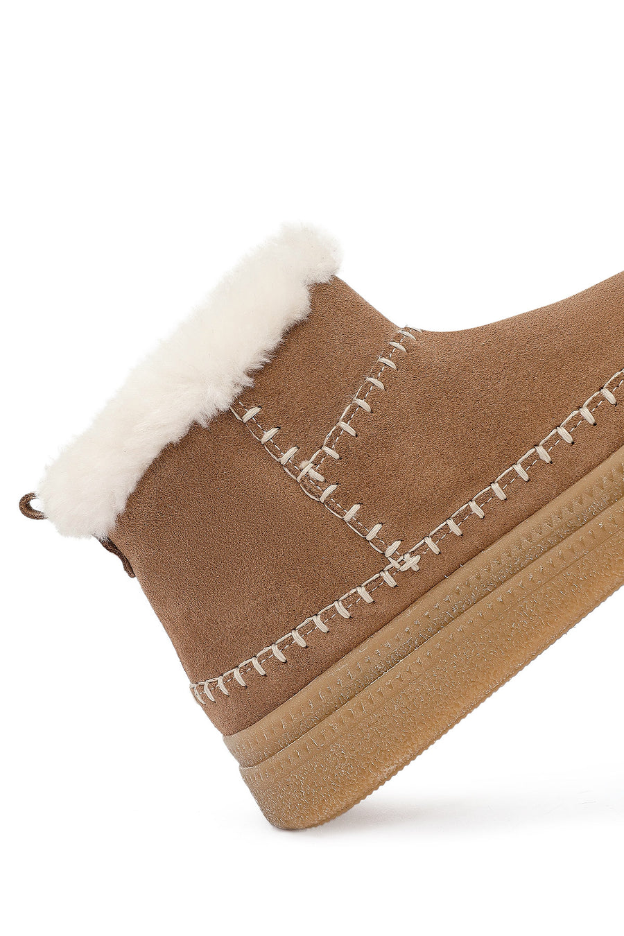 Woman Mink Zippered Thick-Soled Suede Leather Teddy Bot