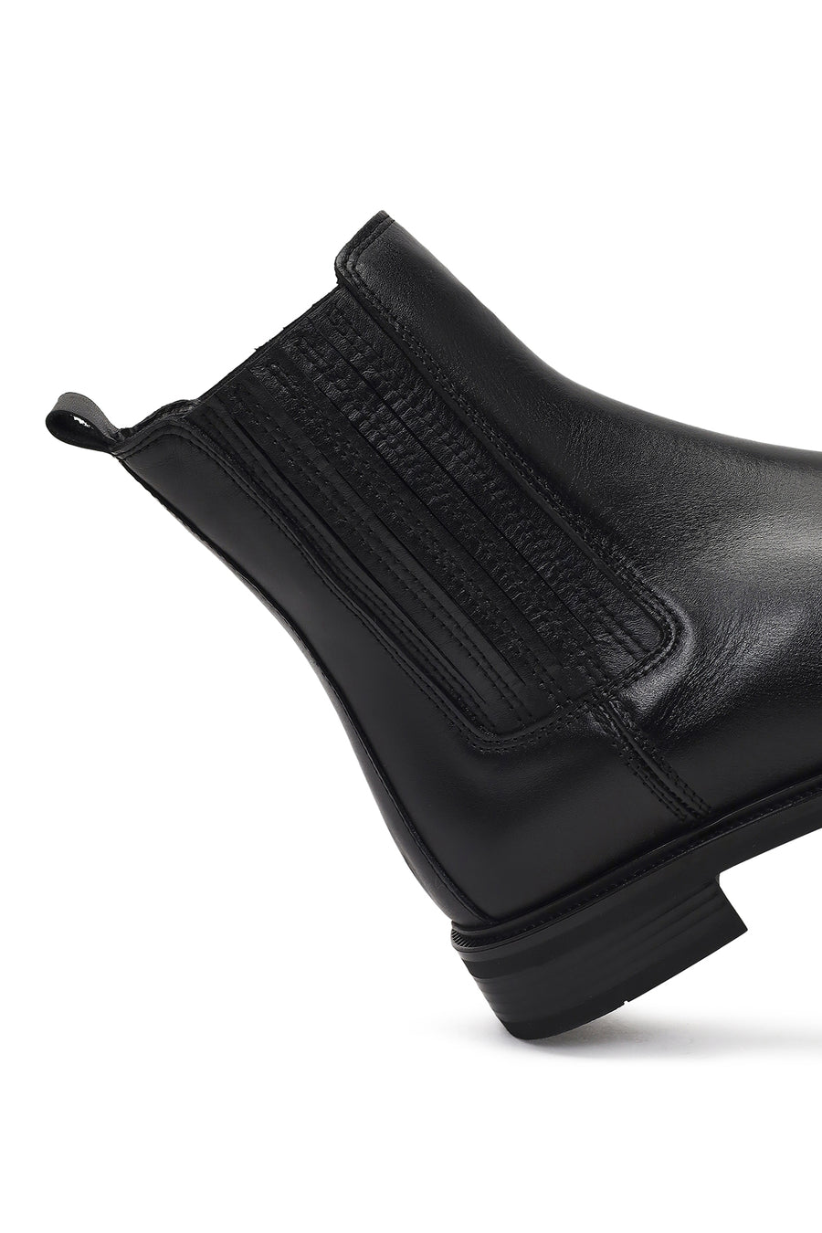 Women's Black Leather Chelsea Boot