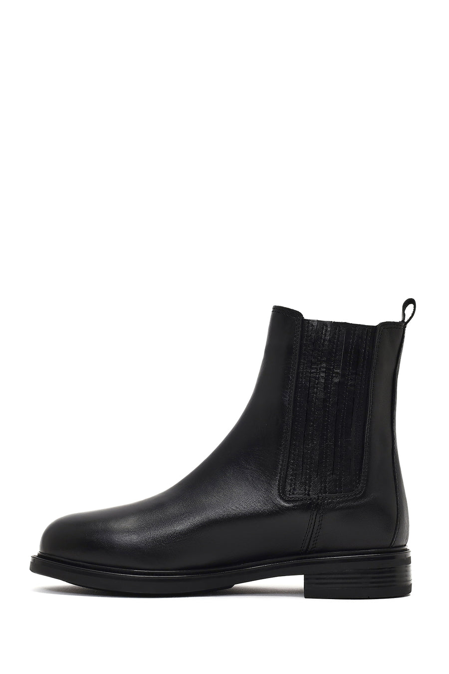 Women's Black Leather Chelsea Boot